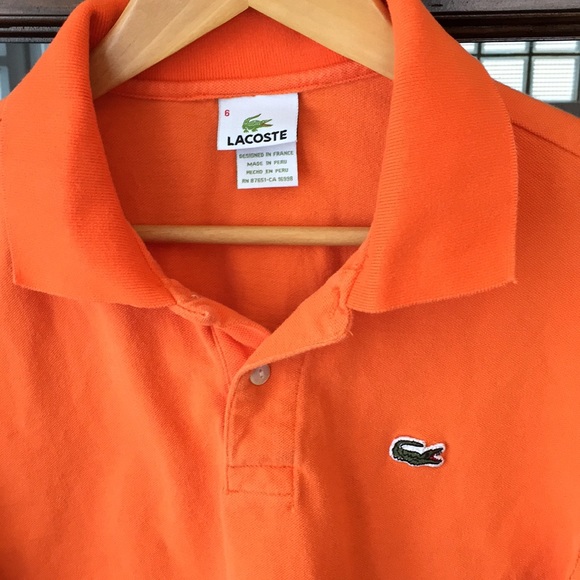 Lacoste Men's Orange Polo Shirt - Picture 2 of 6